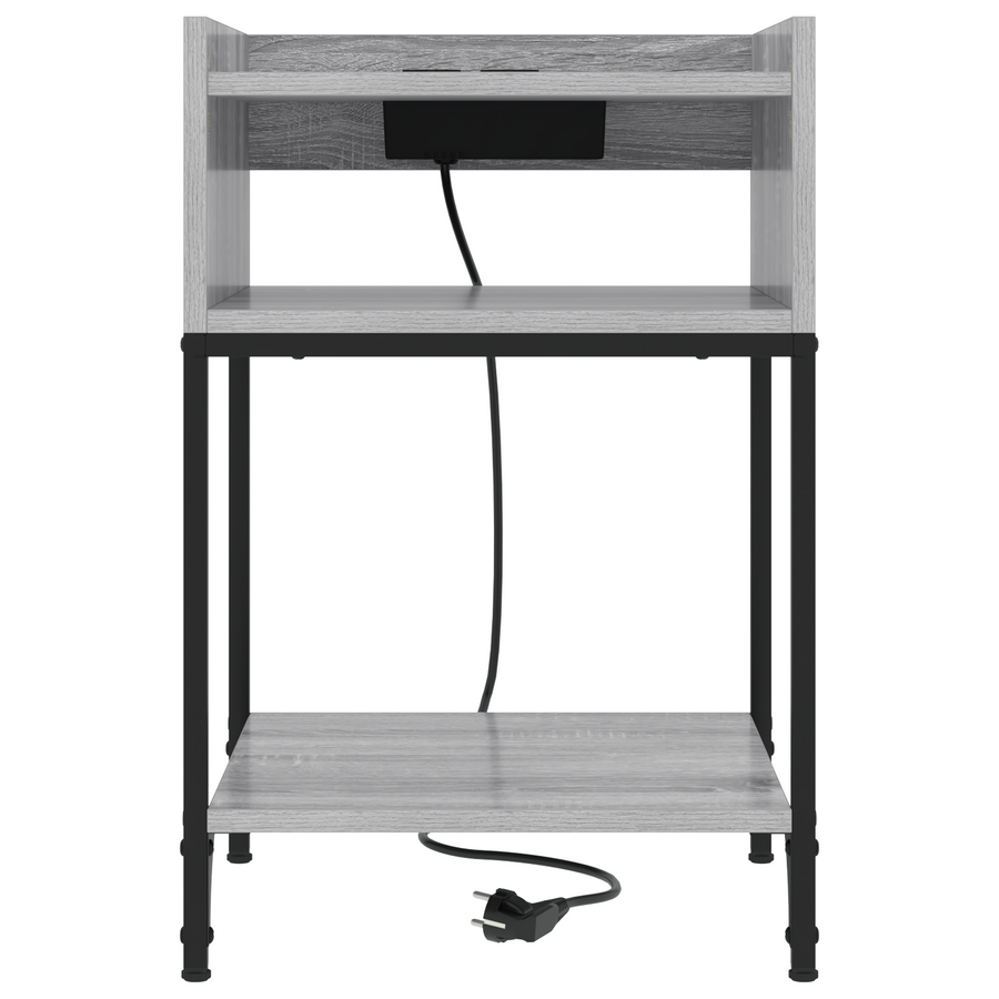 Bedside kasten 2 pcs Grijs sonoma 40 x 40 x 61 cm Bewerkt hout