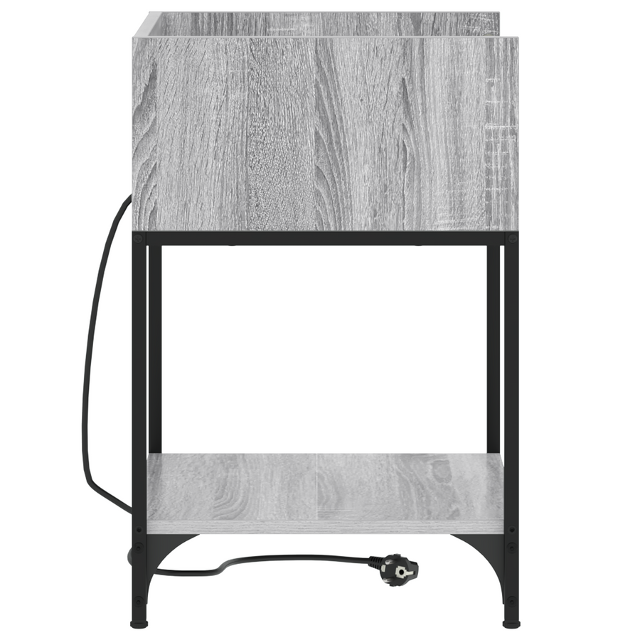 Bedside kasten 2 pcs Grijs sonoma 40 x 40 x 61 cm Bewerkt hout