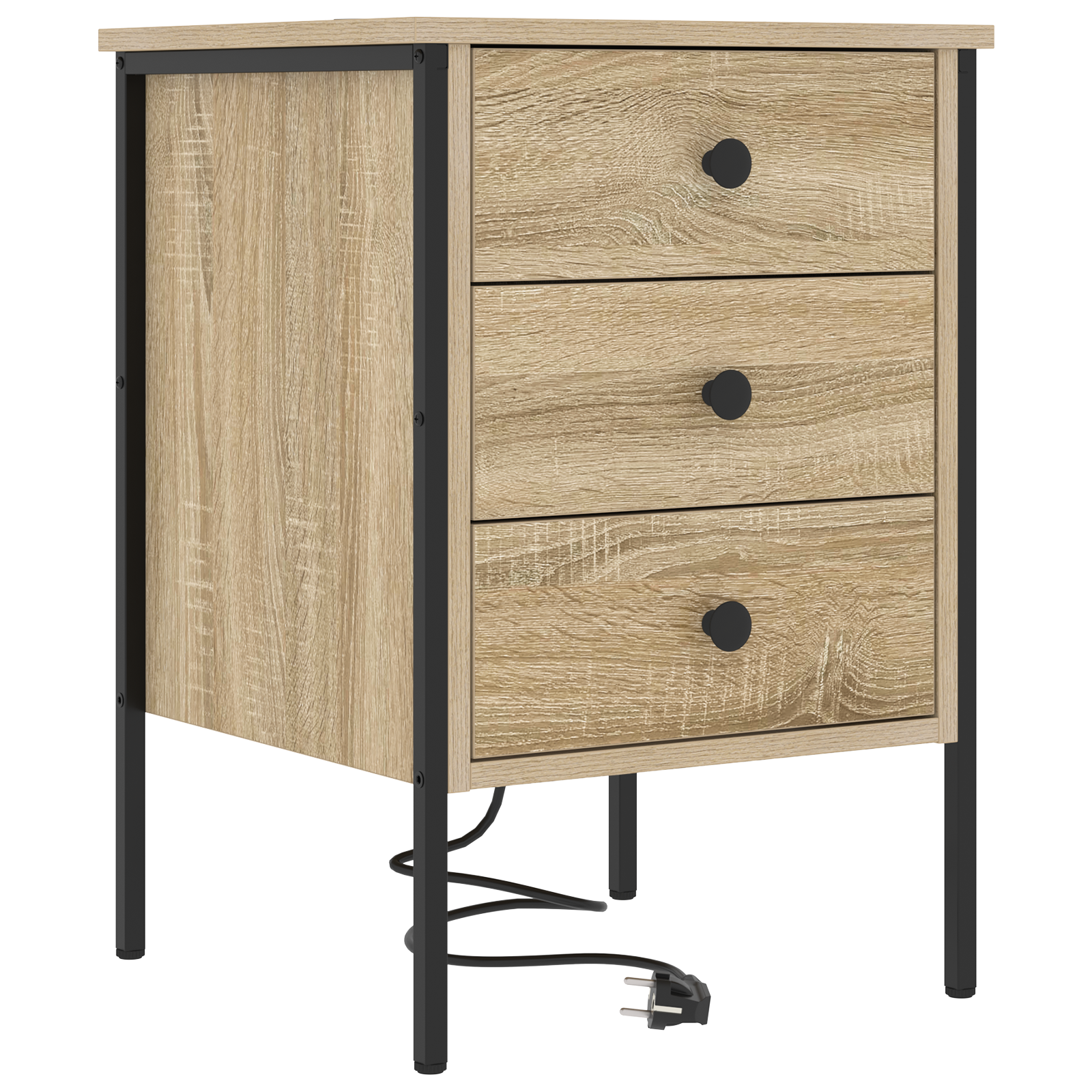 Nachtkastje met lade Sonoma eiken 42 x 41 x 61 cm Bewerkt hout