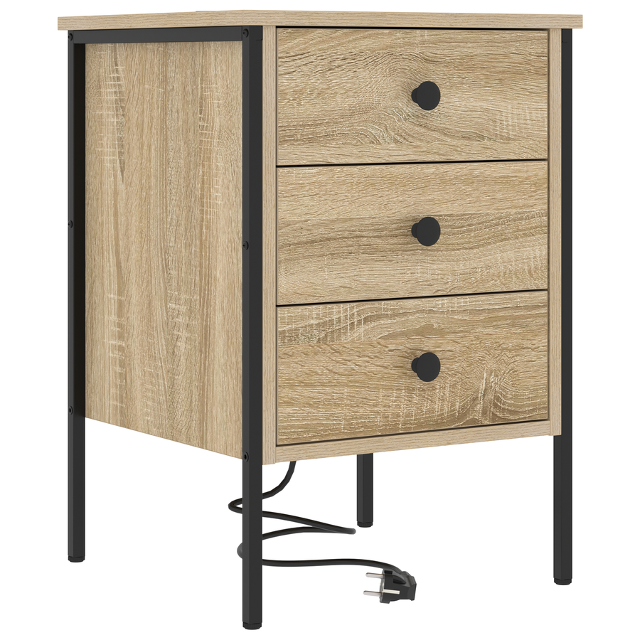 Nachtkastje met lade Sonoma eiken 42 x 41 x 61 cm Bewerkt hout