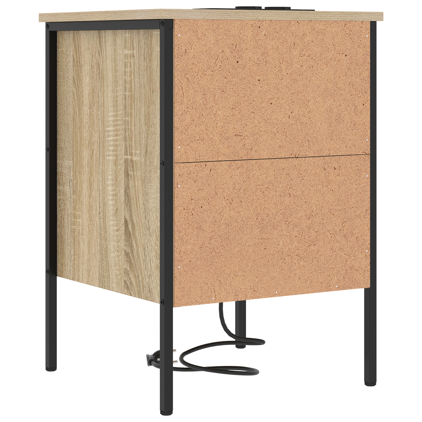 Nachtkastje met lade Sonoma eiken 42 x 41 x 61 cm Bewerkt hout