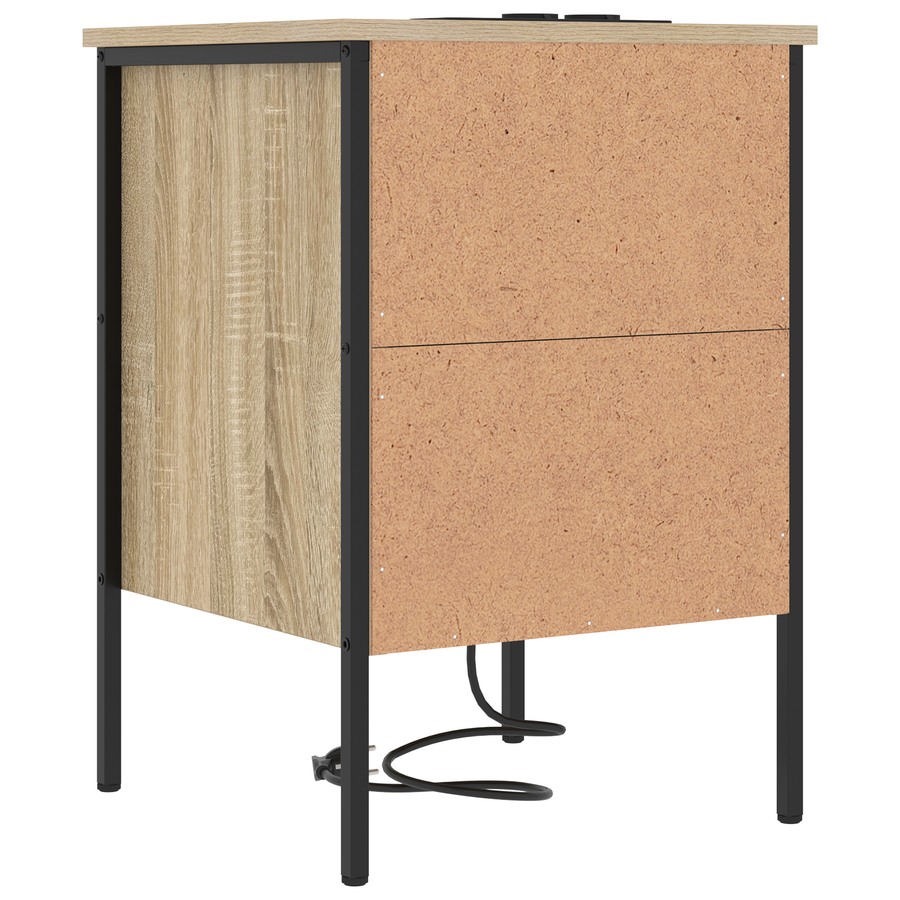 Nachtkastje met lade Sonoma eiken 42 x 41 x 61 cm Bewerkt hout
