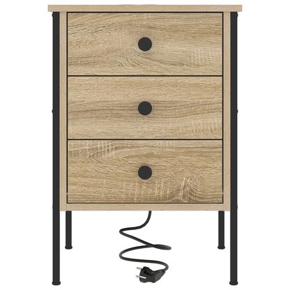 Nachtkastje met lade Sonoma eiken 42 x 41 x 61 cm Bewerkt hout
