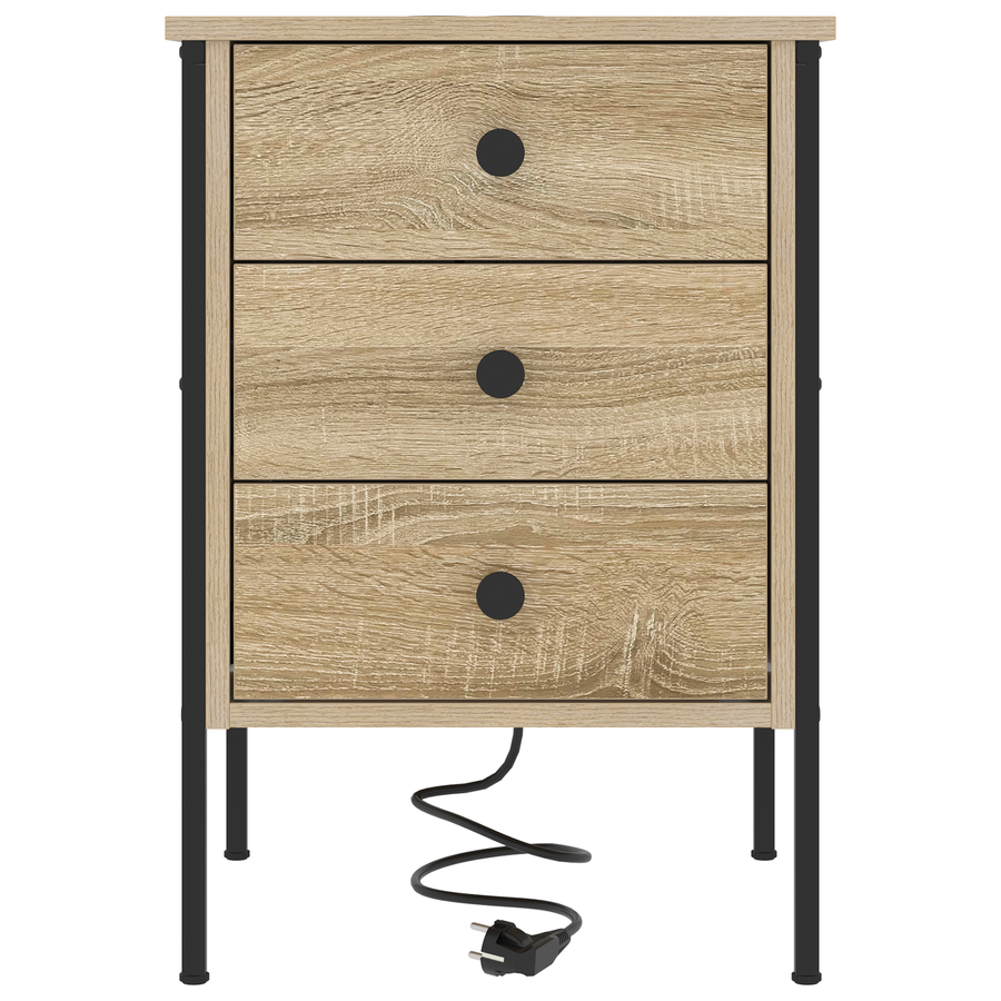 Nachtkastje met lade Sonoma eiken 42 x 41 x 61 cm Bewerkt hout
