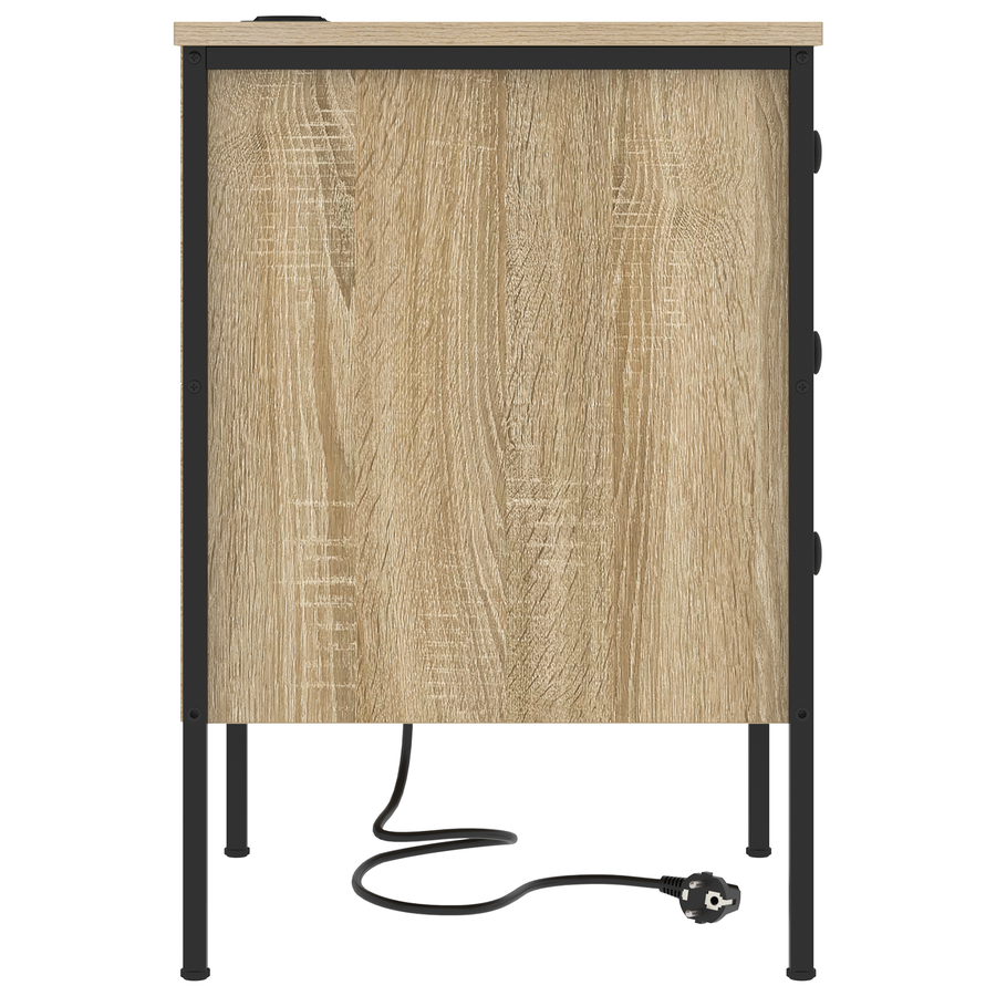 Nachtkastje met lade Sonoma eiken 42 x 41 x 61 cm Bewerkt hout