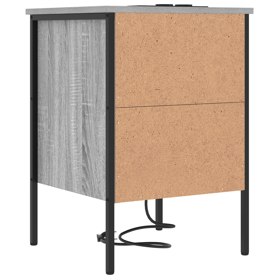 Nachtkastje met lade Grijs sonoma 42 x 41 x 61 cm Bewerkt hout
