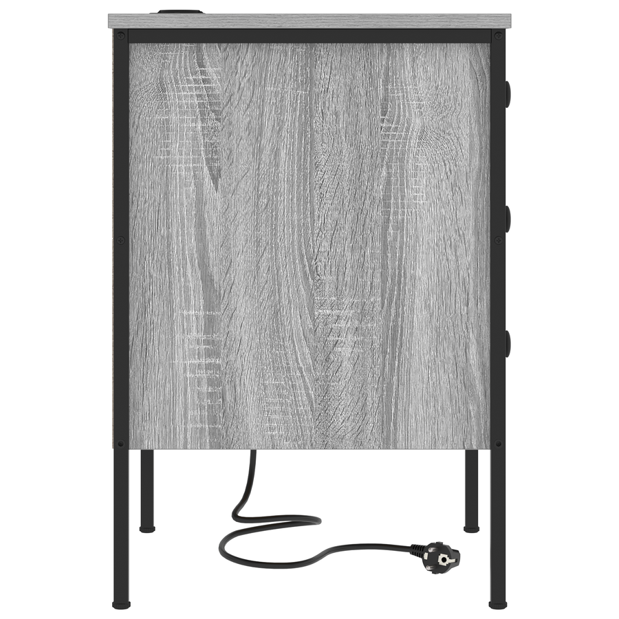 Nachtkastje met lade Grijs sonoma 42 x 41 x 61 cm Bewerkt hout