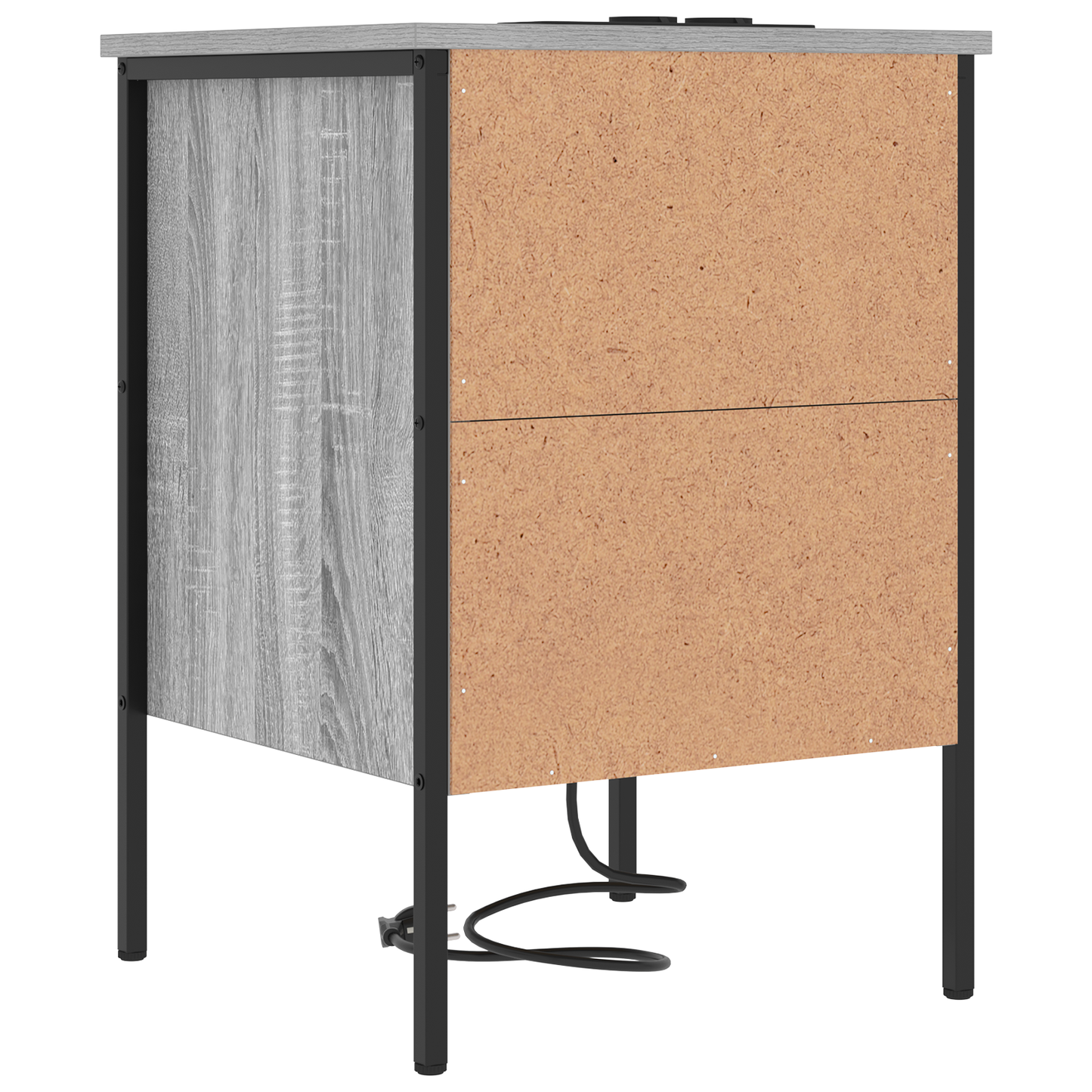 Bedside kasten 2 pcs Grijs sonoma 42 x 41 x 61 cm Bewerkt hout