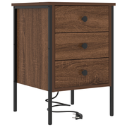Nachtkastje 42x41x61 cm bruin eiken bewerkt hout