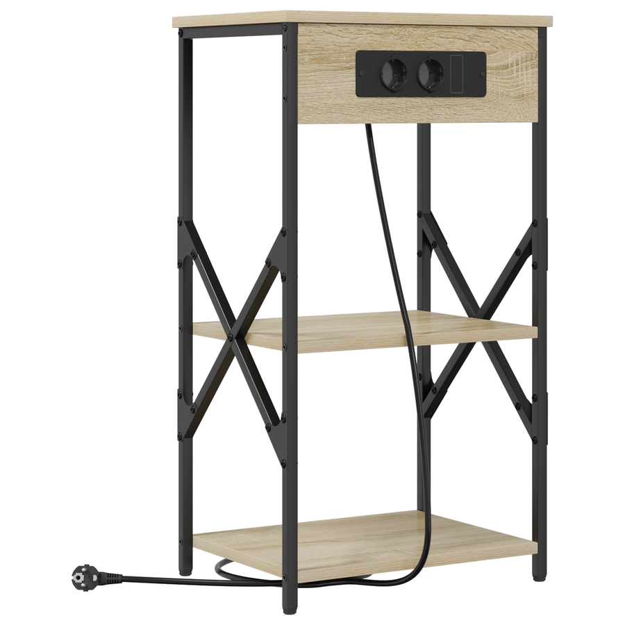 Nachtkastje met plank Sonoma eiken 41 x 31 x 76 cm Bewerkt hout