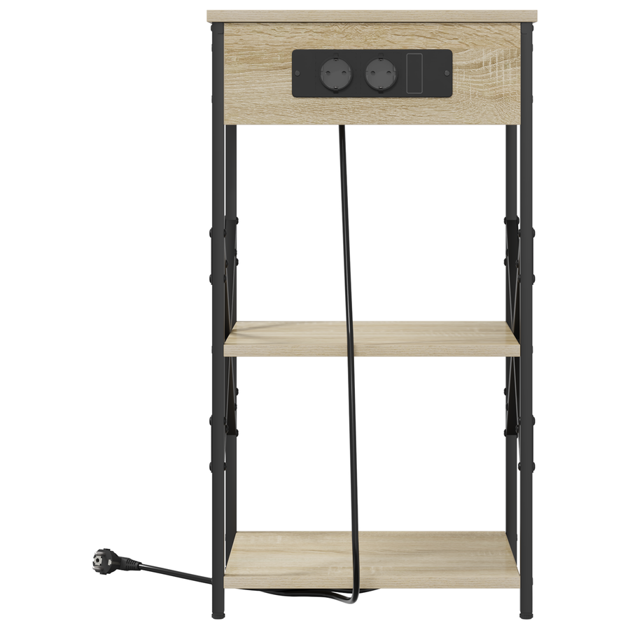 Nachtkastje met plank Sonoma eiken 41 x 31 x 76 cm Bewerkt hout