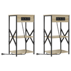 Nightstand 2 pcs Sonoma Oak 41 x 31 x 76 cm Engineered Wood