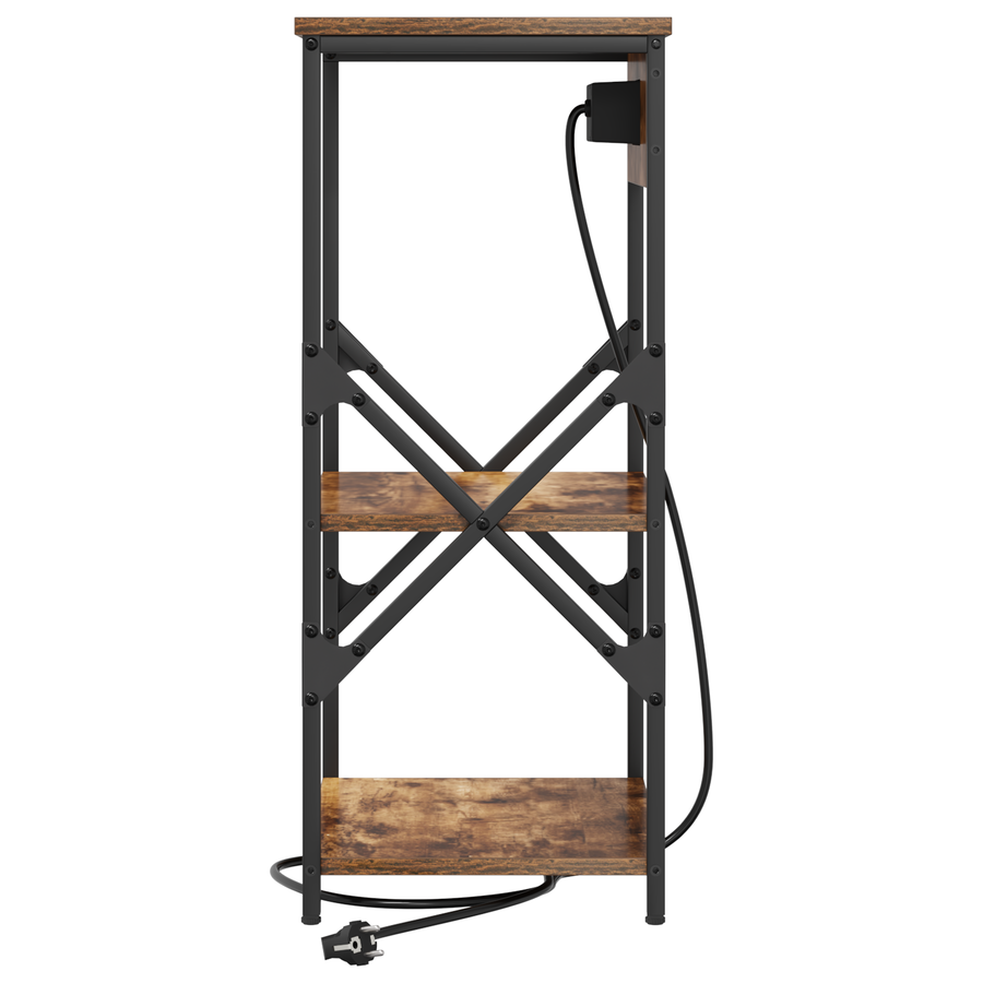 Nachtkastje Gerookt eiken 41 x 31 x 76 cm Bewerkt hout
