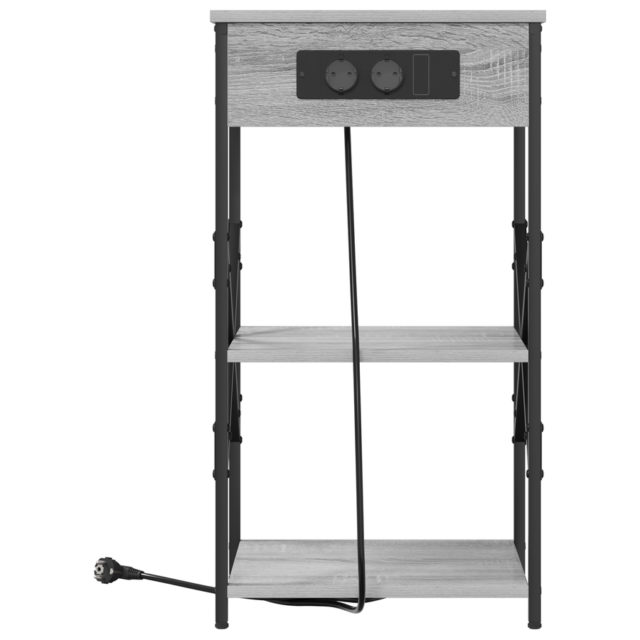 Nachtkastje met plank Grijs sonoma 41 x 31 x 76 cm Bewerkt hout