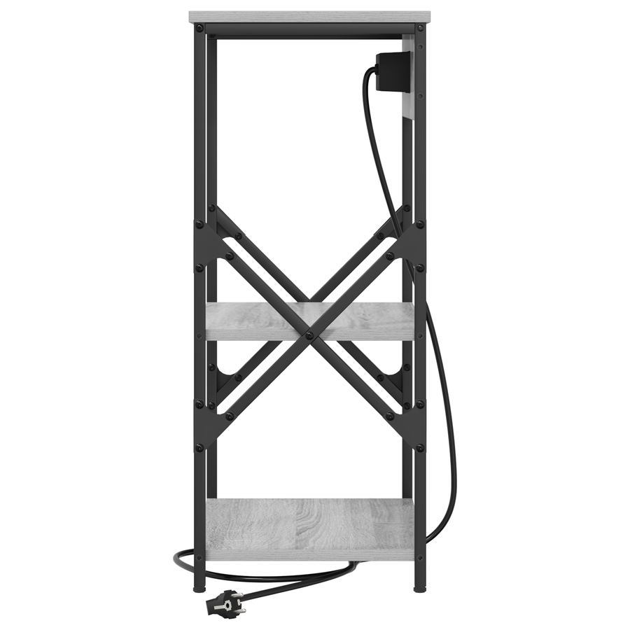 Nachtkastje met plank Grijs sonoma 41 x 31 x 76 cm Bewerkt hout