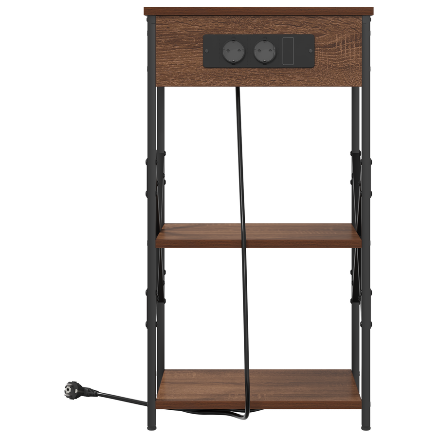 Bedside kasten met plank 2 pcs bruin eikenkleur 41 x 31 x 76 cm