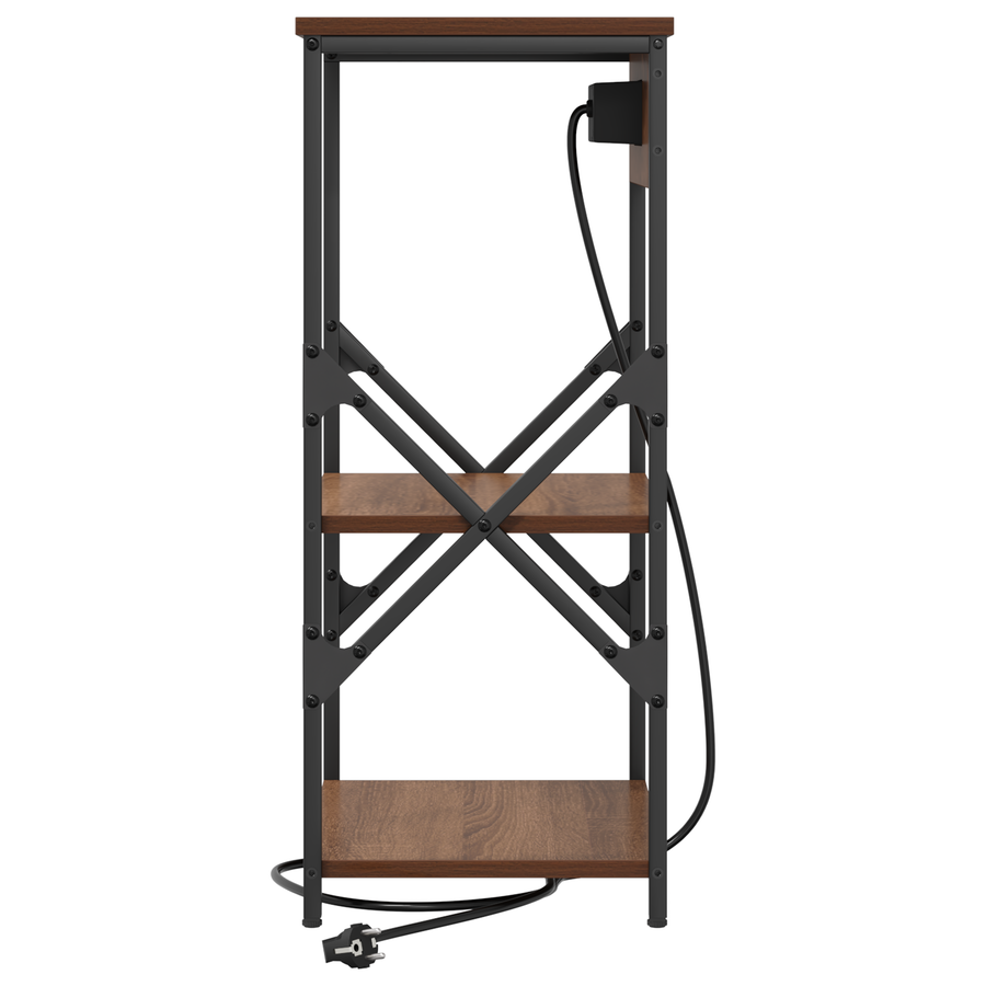 Bedside kasten met plank 2 pcs bruin eikenkleur 41 x 31 x 76 cm