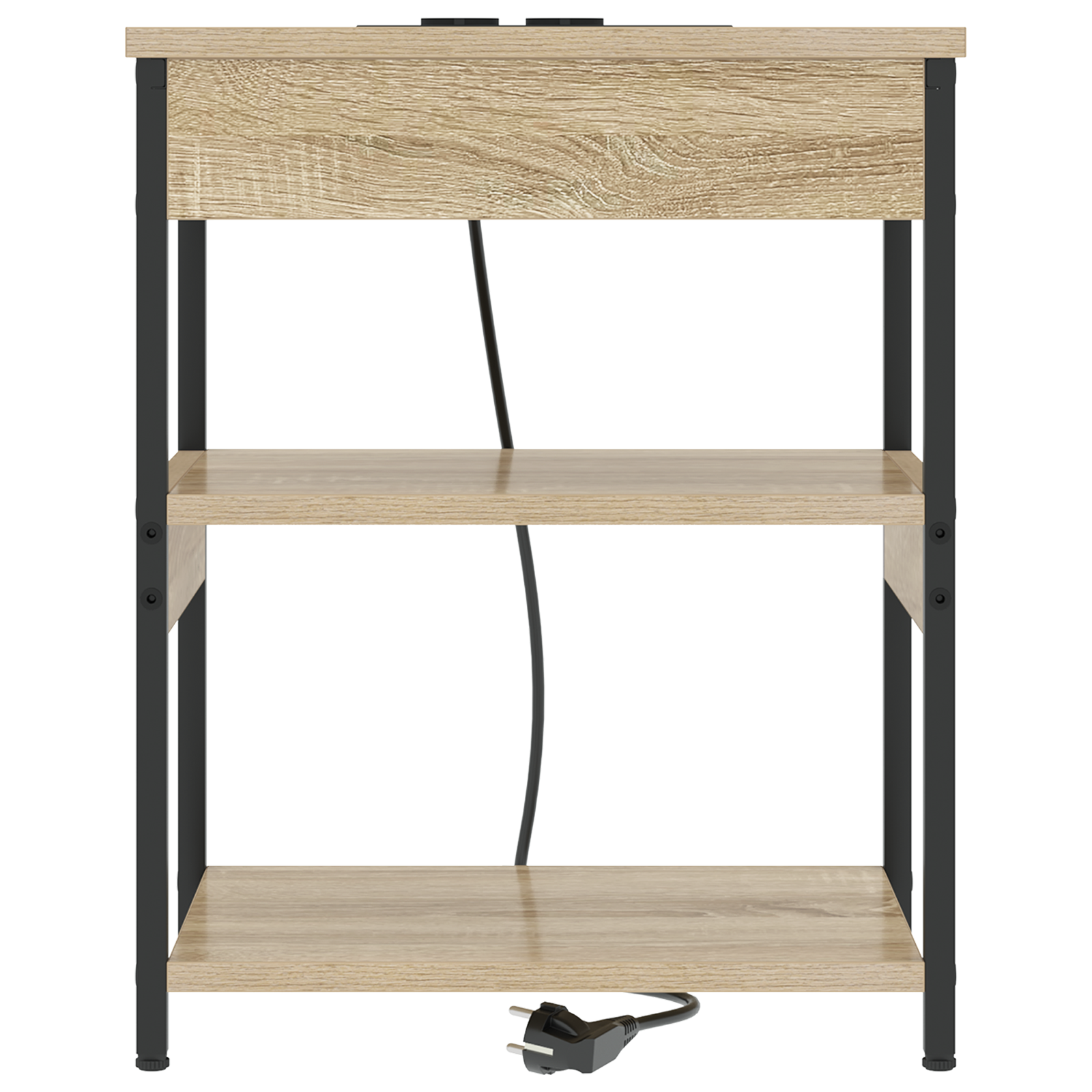 Nachtkastje Sonoma eiken 41 x 31 x 51 cm Bewerkt hout