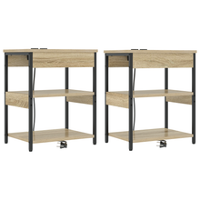 Bedside kasten 2 pcs Sonoma eiken 41 x 31 x 51 cm Bewerkt hout
