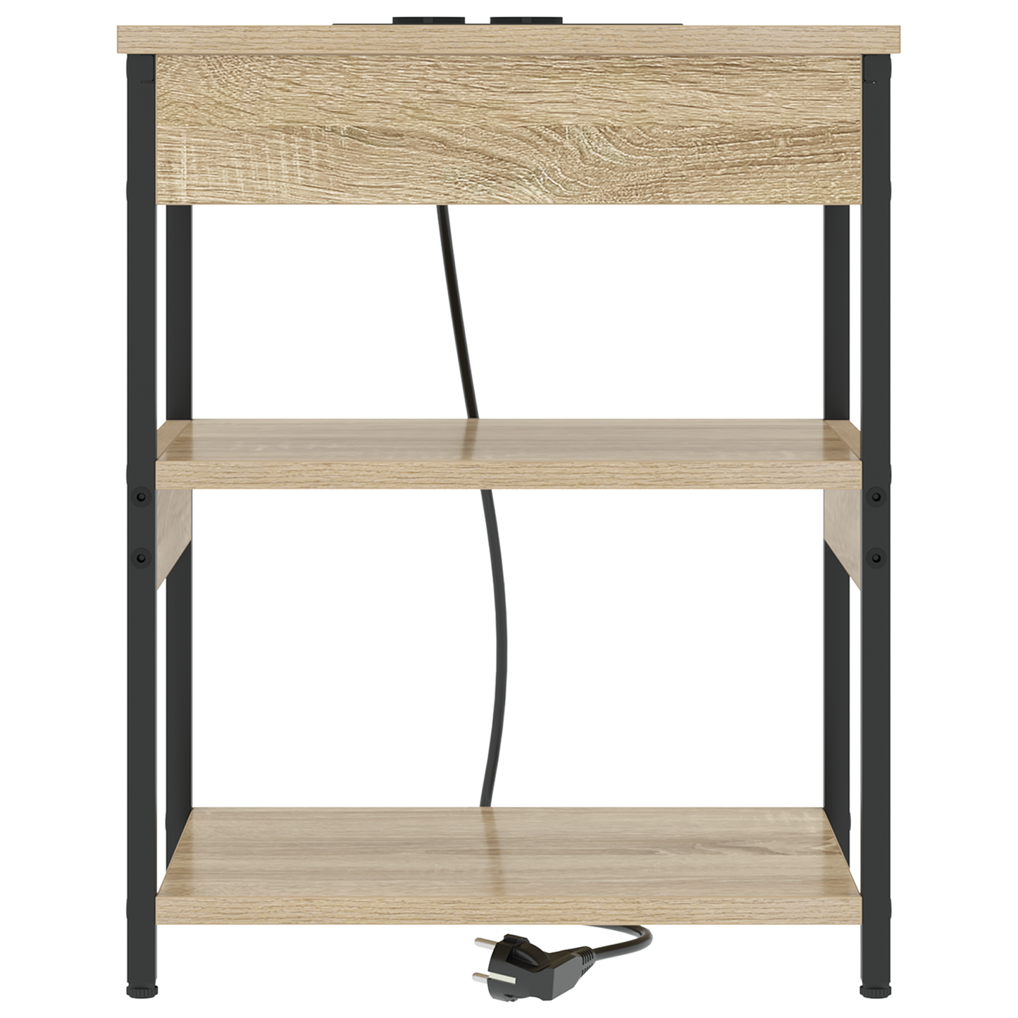 Bedside kasten 2 pcs Sonoma eiken 41 x 31 x 51 cm Bewerkt hout