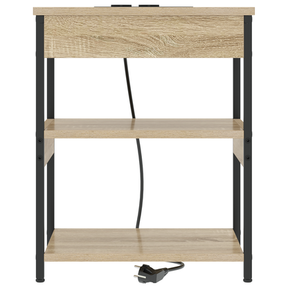 Bedside kasten 2 pcs Sonoma eiken 41 x 31 x 51 cm Bewerkt hout