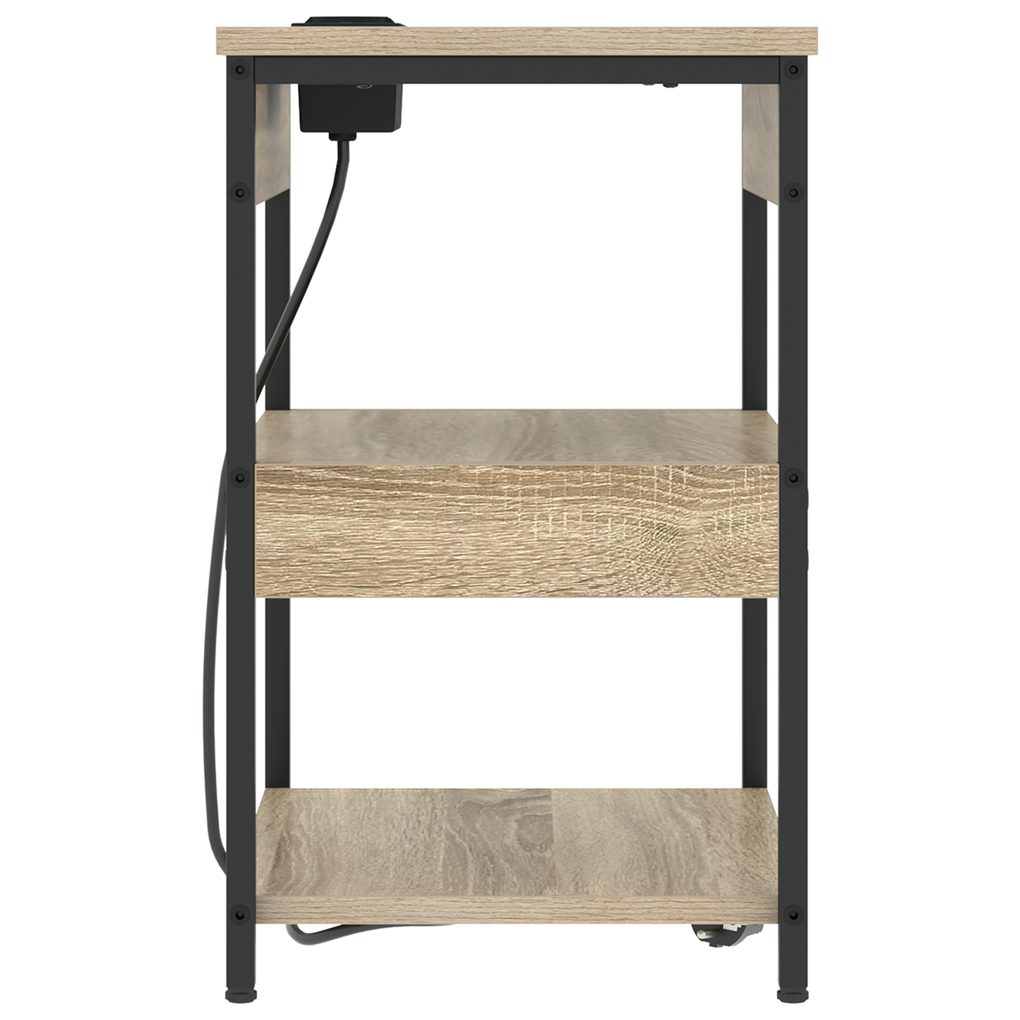 Bedside kasten 2 pcs Sonoma eiken 41 x 31 x 51 cm Bewerkt hout