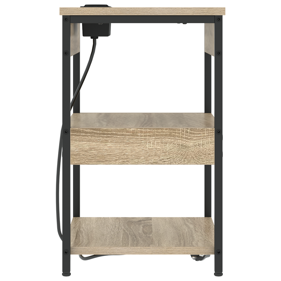 Bedside kasten 2 pcs Sonoma eiken 41 x 31 x 51 cm Bewerkt hout