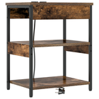 Bedside table Smoked oak 41 x 31 x 51 cm Engineered wood