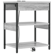 Nachtkastje grijs sonoma 41x31x51 cm bewerkt hout