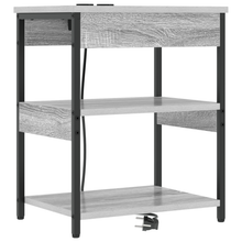 Nachtkastje Grijs sonoma 41 x 31 x 51 cm Bewerkt hout