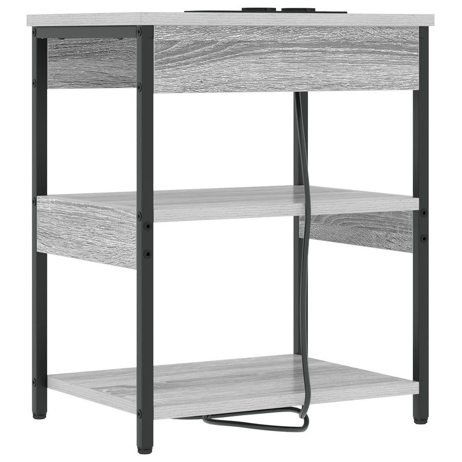 Nachtkastje Grijs sonoma 41 x 31 x 51 cm Bewerkt hout