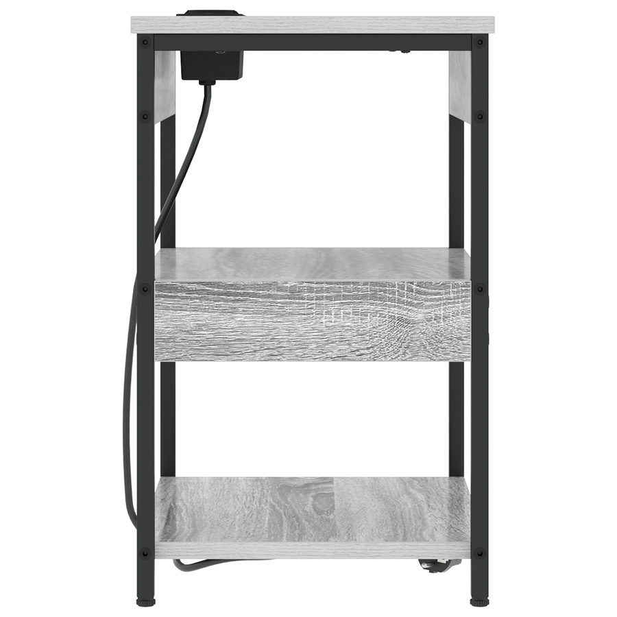 Nachtkastje Grijs sonoma 41 x 31 x 51 cm Bewerkt hout