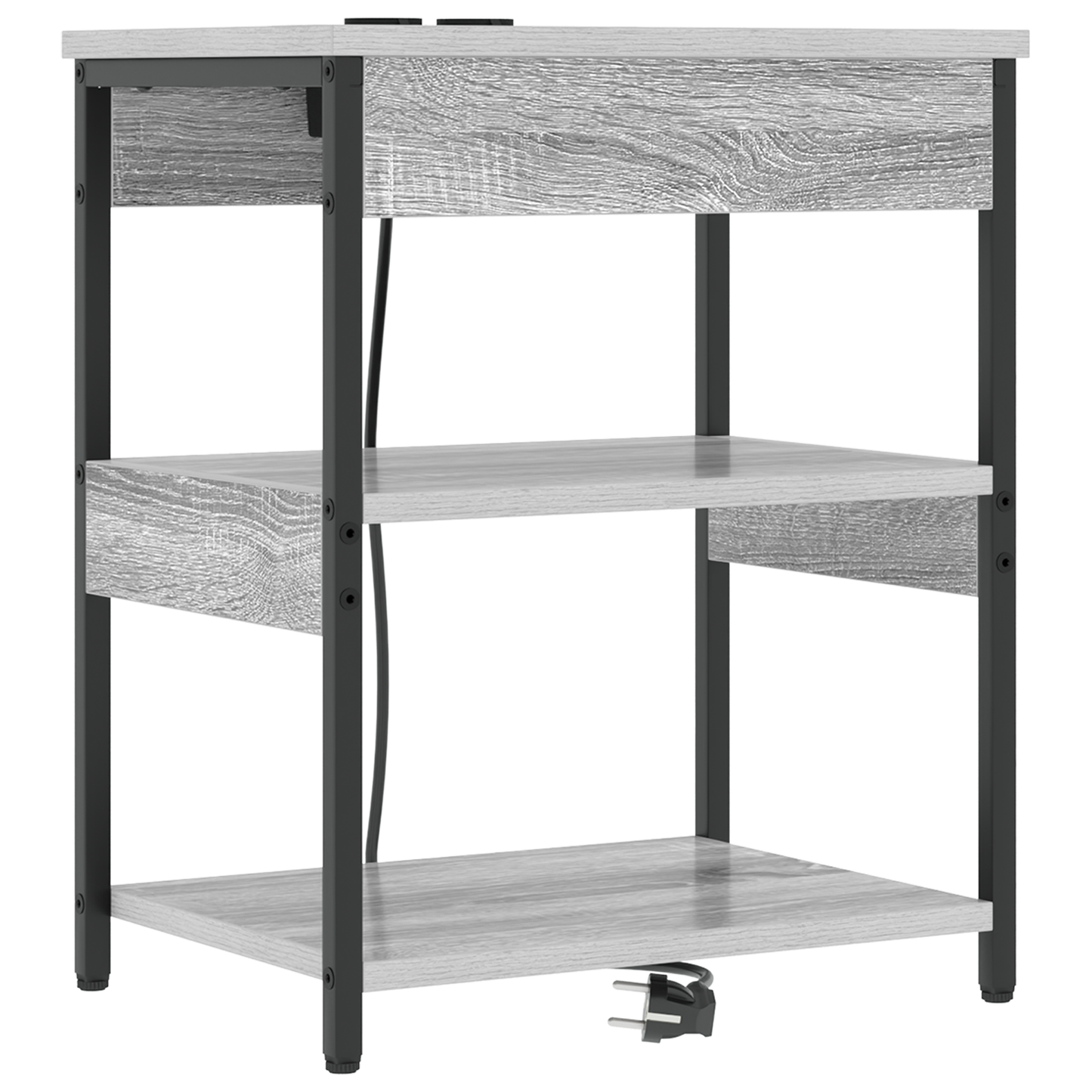 Bedside kasten 2 pcs Grijs sonoma 41 x 31 x 51 cm Bewerkt hout