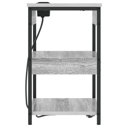 Bedside kasten 2 pcs Grijs sonoma 41 x 31 x 51 cm Bewerkt hout