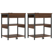Bedside kasten 2 pcs bruin eikenkleur 41 x 31 x 51 cm