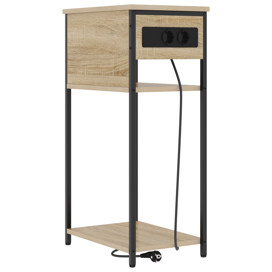 Nachtkastje Sonoma eiken 28.1 x 40.9 x 75 cm Bewerkt hout
