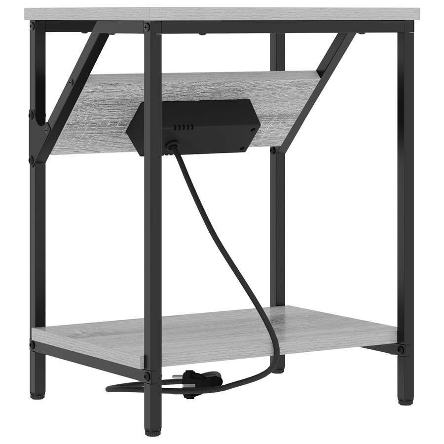 Nachtkastje Grijs sonoma 38 x 30 x 48 cm Bewerkt hout