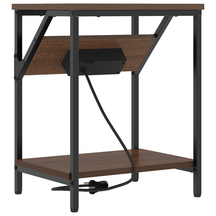 Bedside kasten 2 pcs bruin eikenkleur 38 x 30 x 48 cm