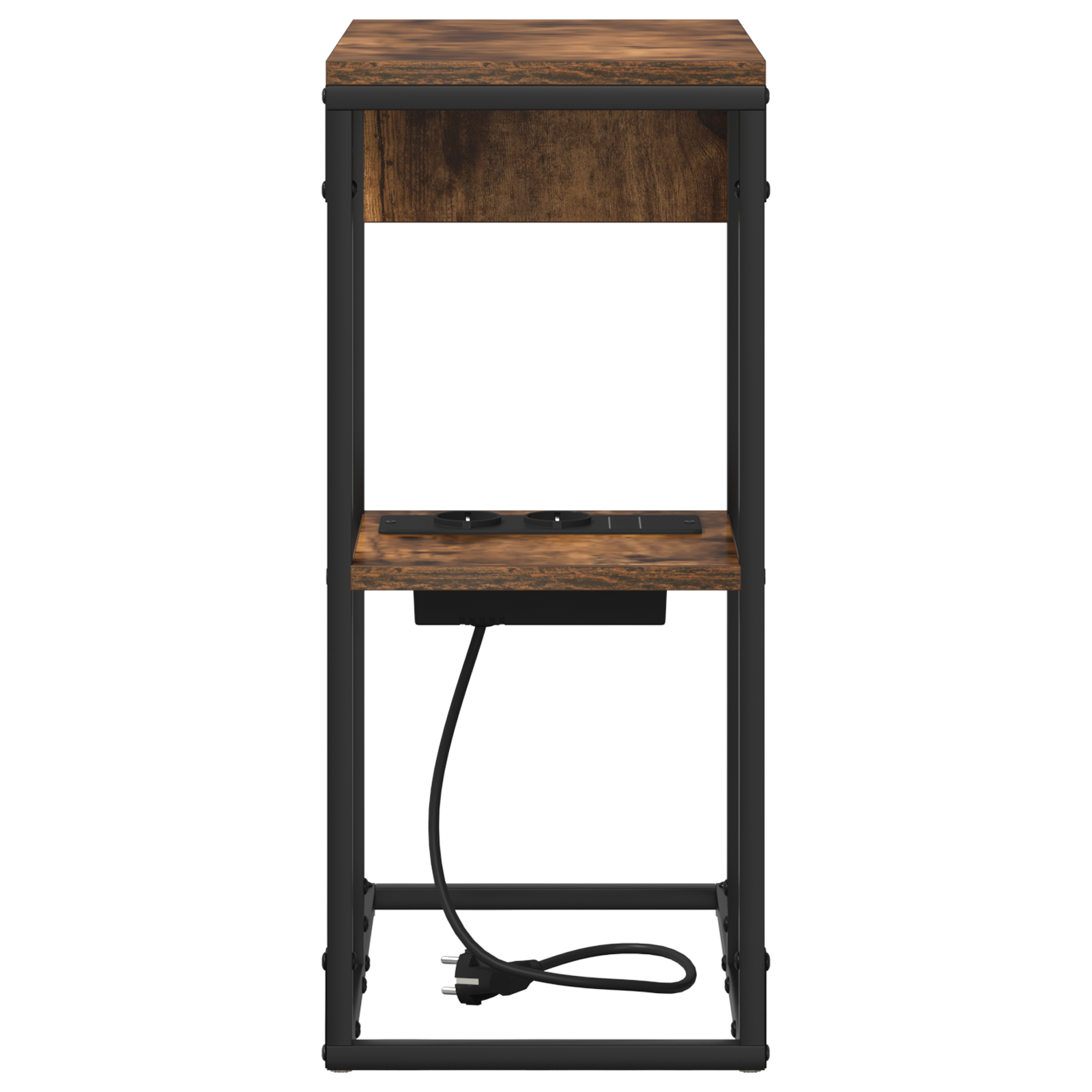 Nachtkastje Gerookt eiken 41.5 x 26 x 60.5 cm Bewerkt hout