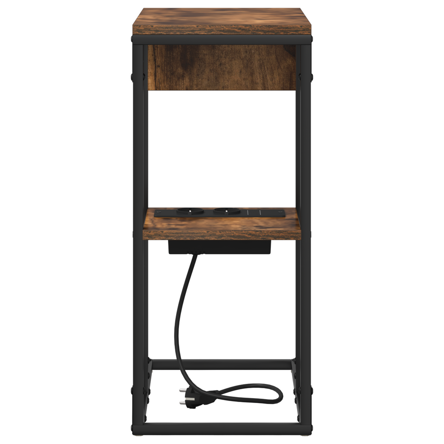 Nachtkastje Gerookt eiken 41.5 x 26 x 60.5 cm Bewerkt hout