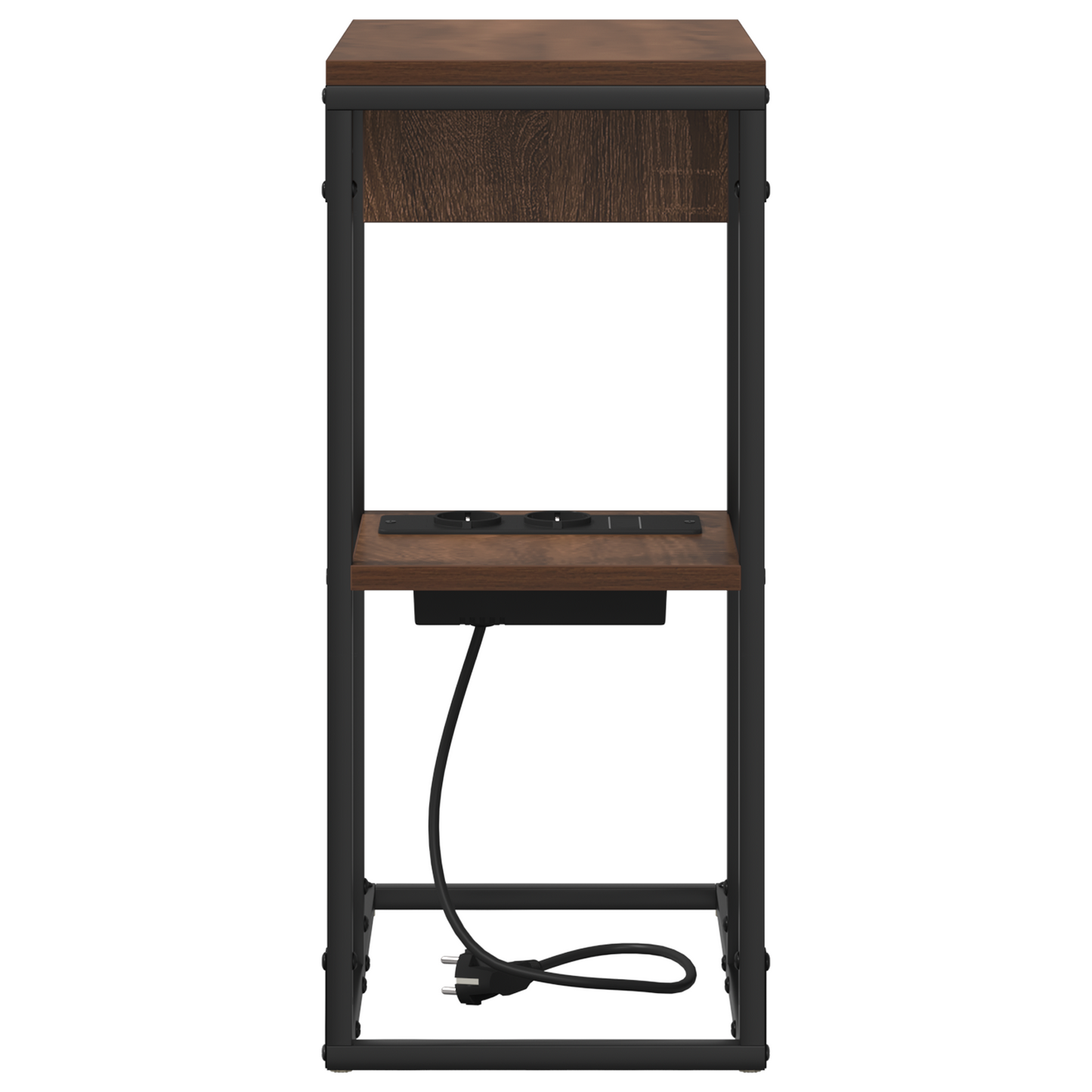 Nachtkastje Bruin eiken 41.5 x 26 x 60.5 cm Bewerkt hout