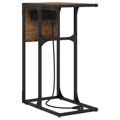 Nachtkastje Gerookt eiken 41.5 x 26 x 60.5 cm Bewerkt hout