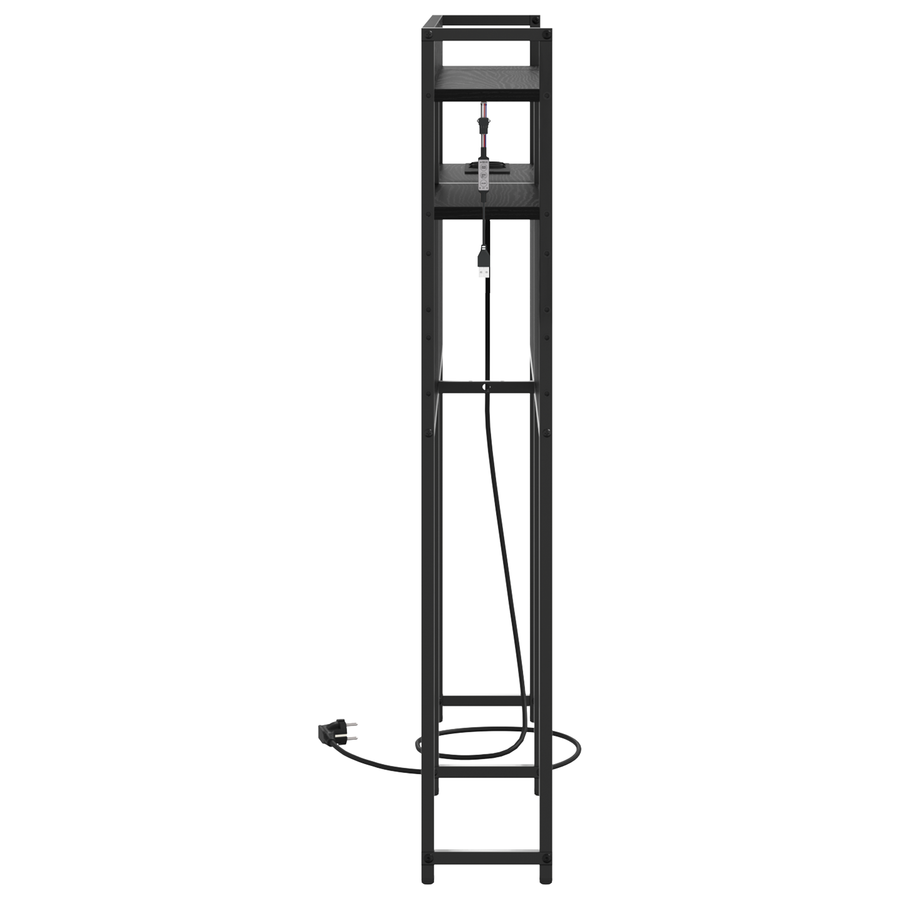 Opberghoofdbord Zwart eiken 75 cm Bewerkt hout