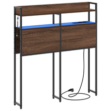 Opberghoofdbord bruin eikenkleur 80 cm Bewerkt hout