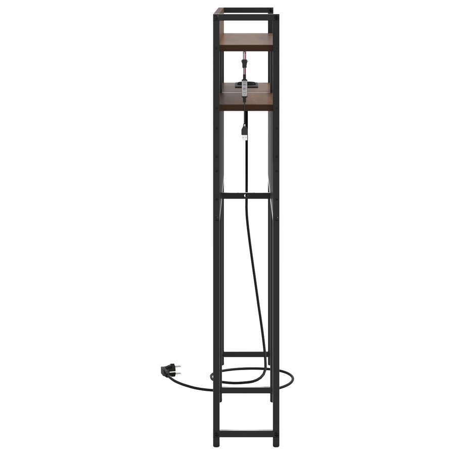Opberghoofdbord bruin eikenkleur 80 cm Bewerkt hout
