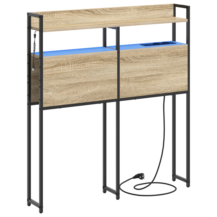 Opberghoofdbord Sonoma eiken 100 cm Bewerkt hout