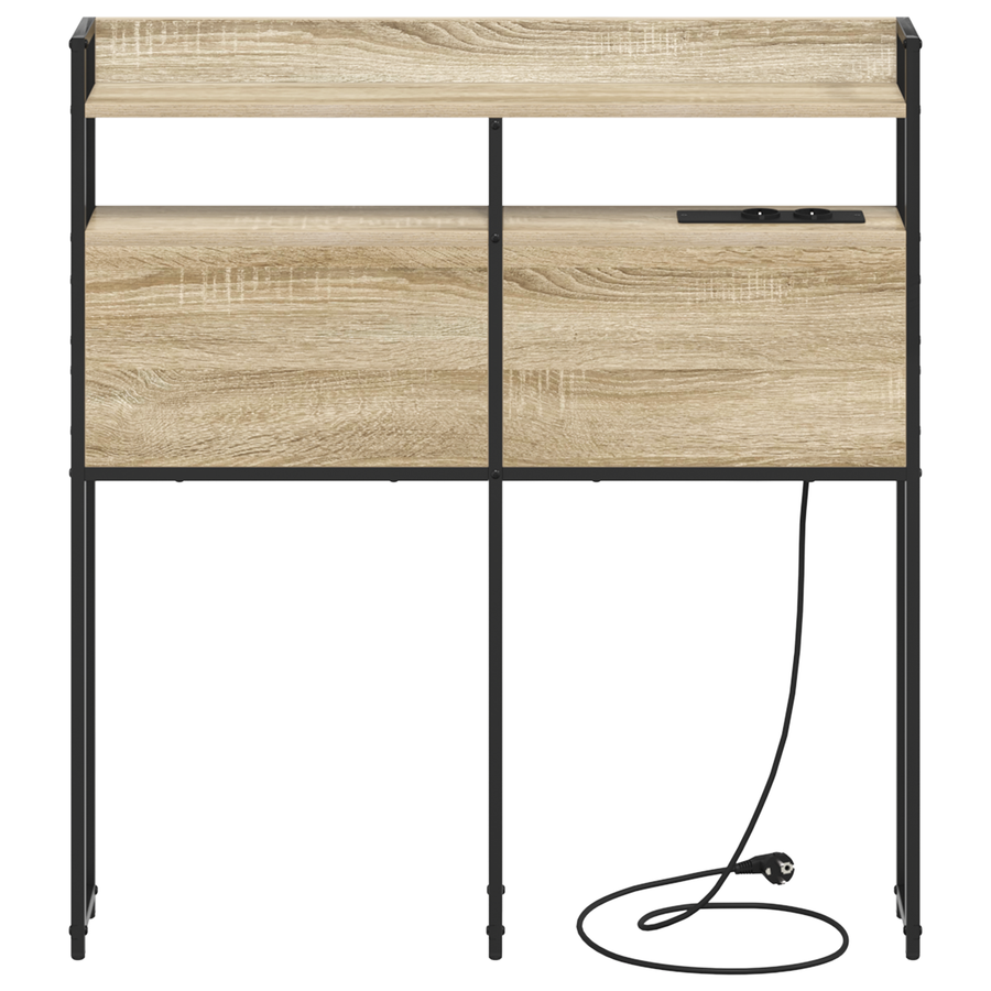 Opberghoofdbord Sonoma eiken 100 cm Bewerkt hout