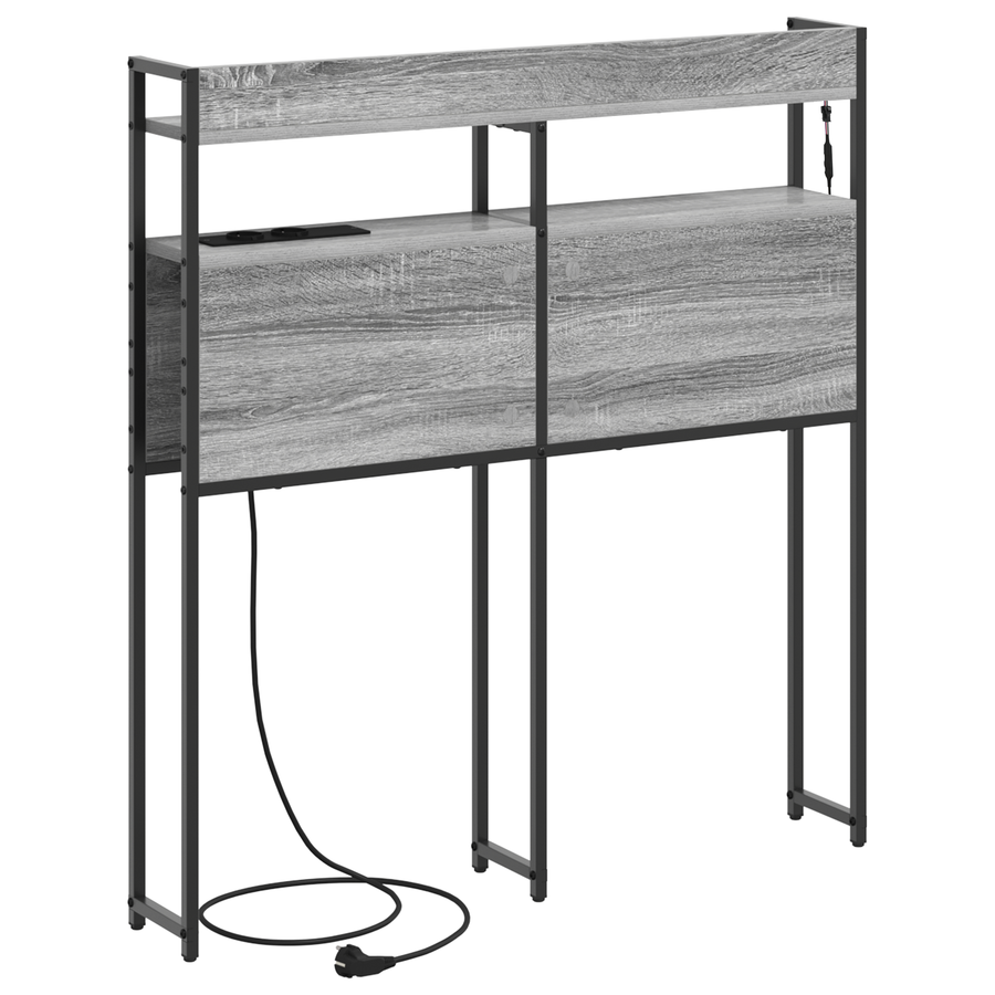 Opberghoofdbord Grijs sonoma 100 cm Bewerkt hout