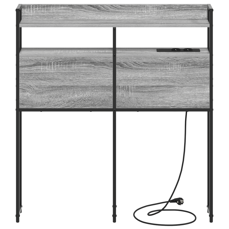 Opberghoofdbord Grijs sonoma 100 cm Bewerkt hout