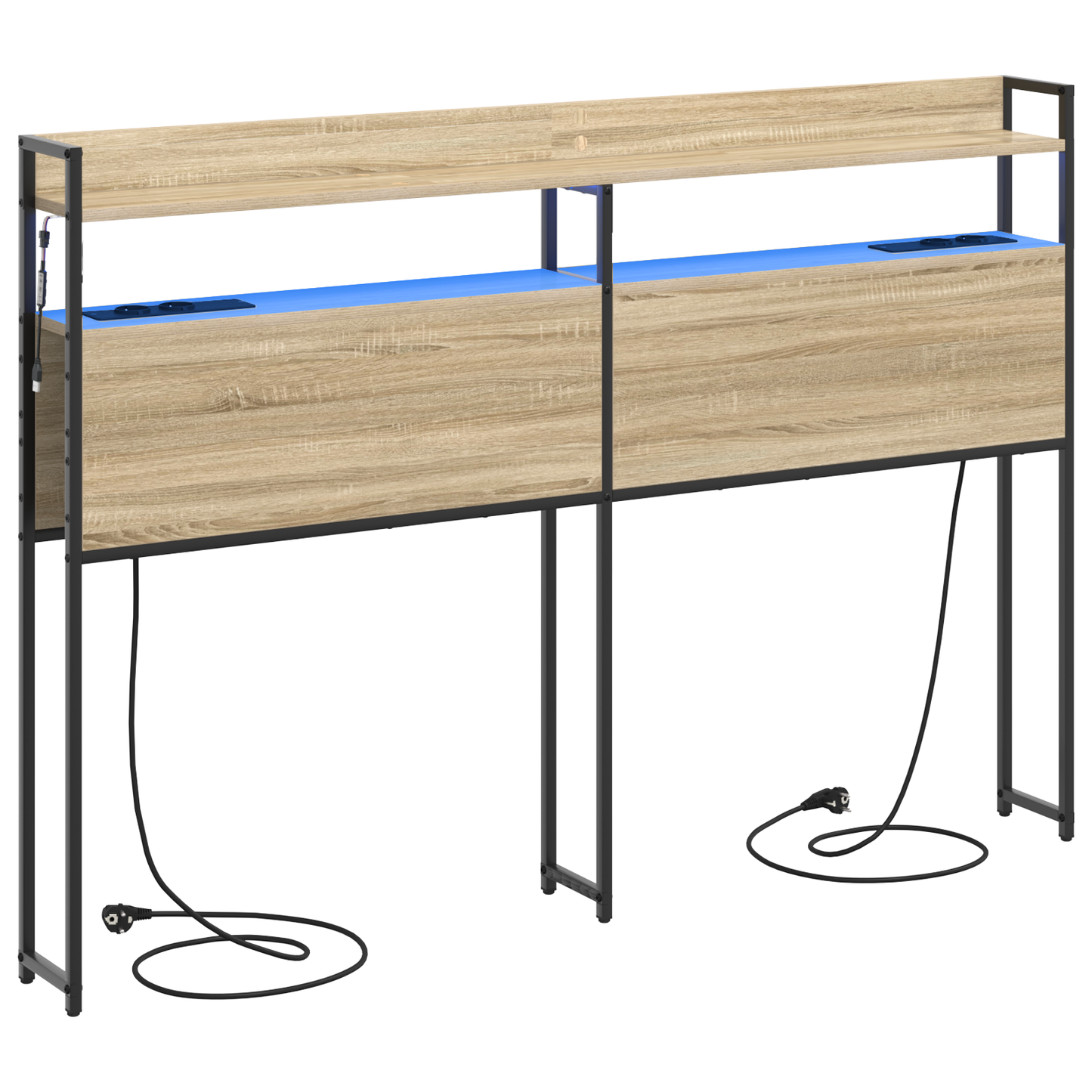 Opberghoofdbord Sonoma eiken 150 cm Bewerkt hout